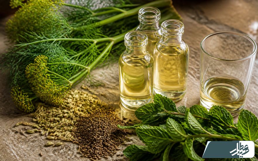 عرق رازیانه، زیره و نعناع برای کاهش نفخ
