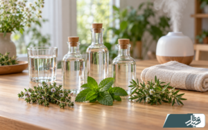 عرقیات گیاهی در کنار آویشن، نعناع و کاکوتی